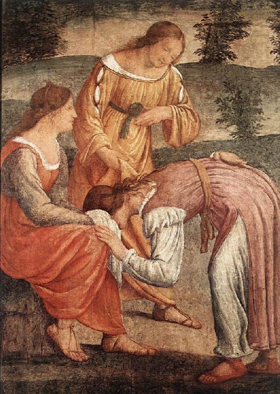 LUINI, Bernardino The Game of the Golden Cushion (detail) sg Germany oil painting art